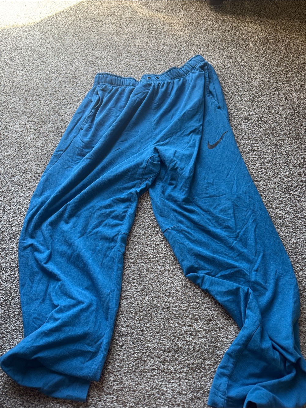 Nike Youth Teal Blue Jogger Pants with Swoosh